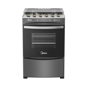 Cocina a Gas 4 Quemadores Carbon Grey